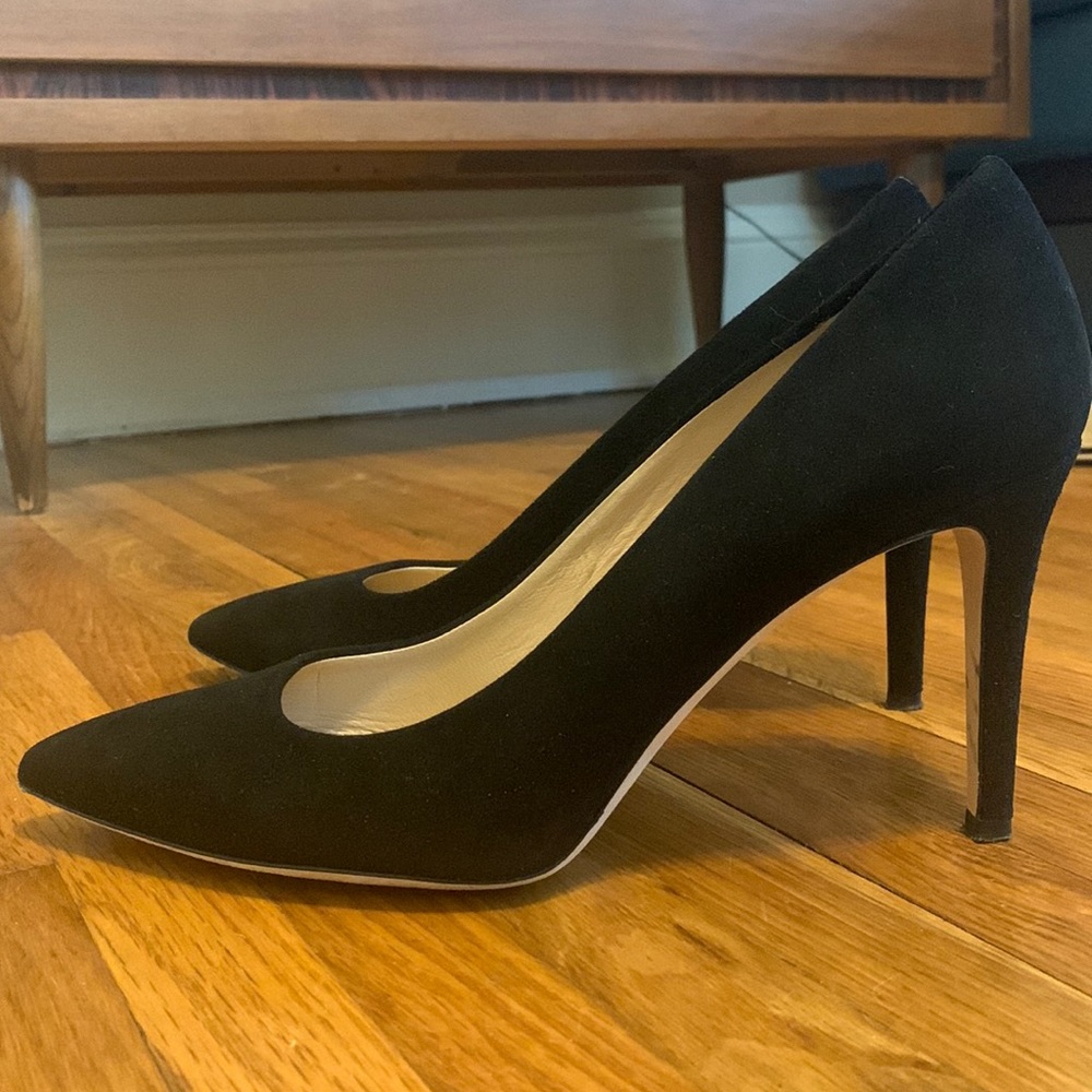 J.Crew Black Everly Suede Pump Heels Size 10